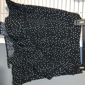 Black and white polka dot skirt